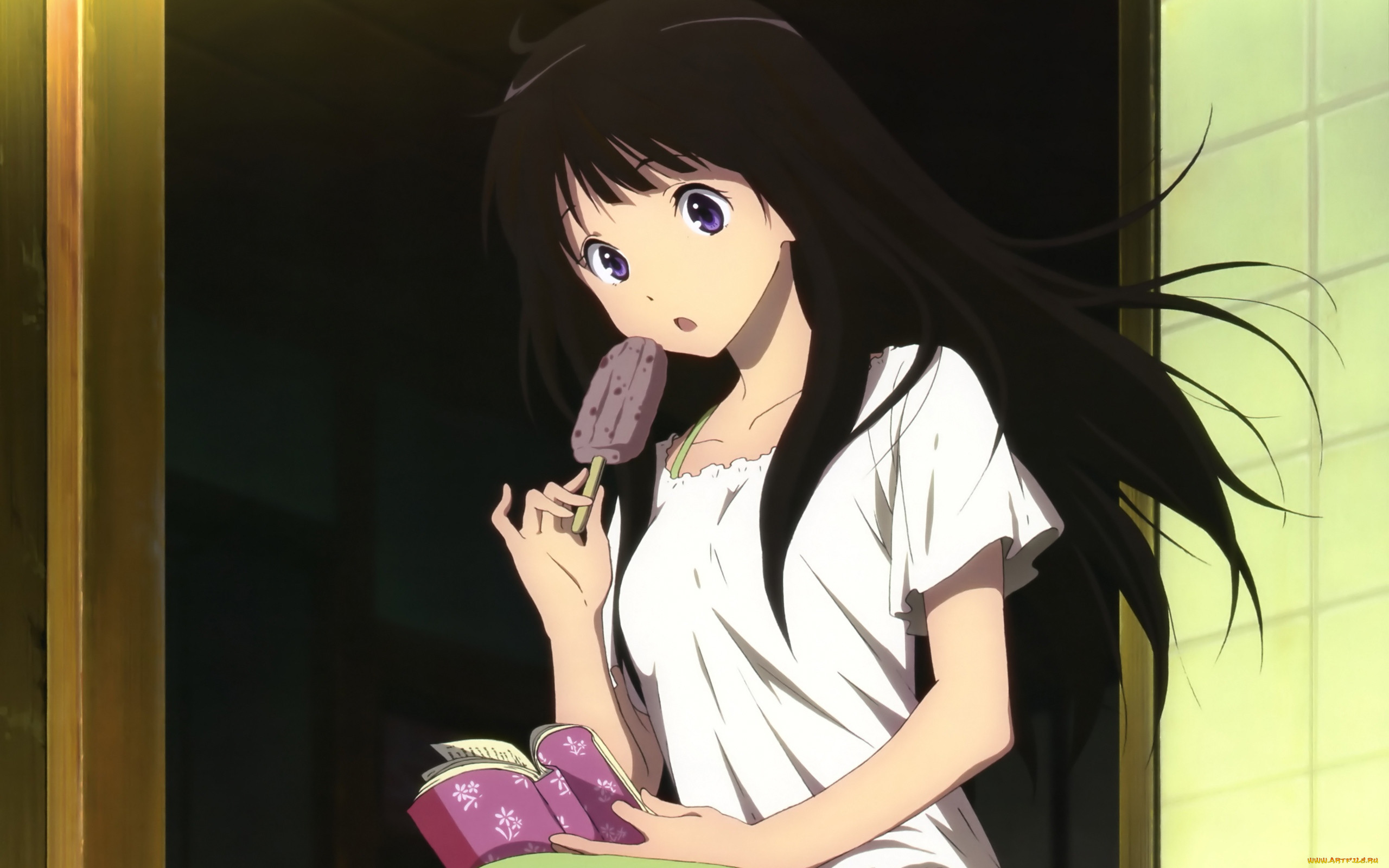 , hyouka, fruit, ice